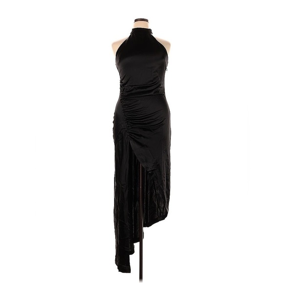 RETROFETE Silky Satin Black Sab Dress Size XL NWT - Picture 5 of 7